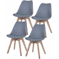 Esszimmerstühle Eiche hell grau Schalenstühle 4er Set Küchenstühle Holz, Kunststoff, pp Sitzpolster, pu Leder, BxTxH 48x42x82 cm, 4er Set Esszimmerstühle Eiche hell grau Schalenstühle 4er Set Küchenstühle Holz, Kunststoff, pp Sitzpolster, pu Leder, BxTxH 48x42x82 cm, 4er Set von ETC-SHOP