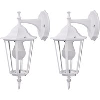 Etc-shop - 2er Set Außen Bereich Wand Lampe Terrassen Garten Laterne alu Glas Leuchte IP44 Etc-shop - 2er Set Außen Bereich Wand Lampe Terrassen Garten Laterne alu Glas Leuchte IP44 von ETC-SHOP