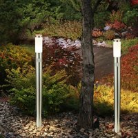 2er Set Außen Steh Lampen Bewegungsmelder 2x Steckdosen Garten Beleuchtung Einfahrt Hof Säulen Stand Leuchten 2er Set Außen Steh Lampen Bewegungsmelder 2x Steckdosen Garten Beleuchtung Einfahrt Hof Säulen Stand Leuchten von ETC-SHOP