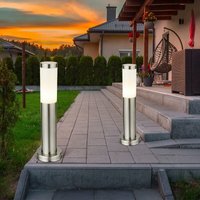 2er Set Standleuchte Weglampe Außenleuchte Terrassenleuchte Edelstahl Laterne IP44 Gartenleuchte von ETC-SHOP