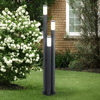Außen Steh Leuchte Edelstahl anthrazit Garten Stand Lampe 3-Säulen Terrassen Strahler im Set inkl. led Leuchtmittel Außen Steh Leuchte Edelstahl anthrazit Garten Stand Lampe 3-Säulen Terrassen Strahler im Set inkl. led Leuchtmittel von ETC-SHOP