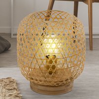 Bambus Tisch Lampe natur Wohn Ess Zimmer Beleuchtung Geflecht Leuchte von ETC-SHOP