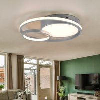 Etc-shop - Deckenlampe dimmbar über Lichtschalter led Deckenleuchte Schlafzimmer, einstellbare Lichtfarbe, titanfarbig, 28W 3200lm von ETC-SHOP