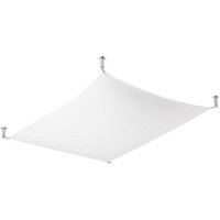 Etc-shop - Deckenleuchte Deckenlampe Chrom Weiß Glas Stoff Wohnzimmer Esszimmer Küche Flur von ETC-SHOP