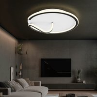 Deckenleuchte Deckenlampe Designleuchte Rundleuchte Innenleuchte Metall, Acryl, weiß opal, schwarz, Metallstab gebogen, 1x led 40 Watt 2000 Lumen Deckenleuchte Deckenlampe Designleuchte Rundleuchte Innenleuchte Metall, Acryl, weiß opal, schwarz, Metallstab gebogen, 1x led 40 Watt 2000 Lumen von ETC-SHOP