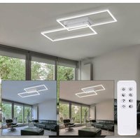 Etc-shop - Deckenleuchte Deckenlampe Designleuchte Schlafzimmer Fernbedienung dimmbar Nachtlicht cct Steuerung, Metall matt weiß, 1x led 27 Watt von ETC-SHOP