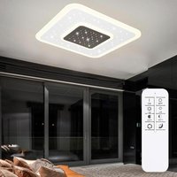 Etc-shop - led Deckenleuchte mit Fernbedienung Deckenlampe dimmbar Schlafzimmerleuchte Sterneneffekt weiß, Nachtlicht Memoryfunktion, 1x 47W 2157Lm von ETC-SHOP