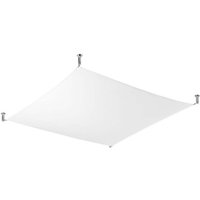 Etc-shop - Deckenleuchte Deckenlampe Weiß Chrom Glas Stoff Stahl Wohnzimmer Schlafzimmer von ETC-SHOP