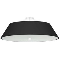 Etc-shop - Deckenleuchte Deckenlampe Weiß Schwarz Glas Stoff Wohnzimmer Schlafzimmer Küche von ETC-SHOP