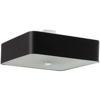 Etc-shop - Deckenleuchte Deckenlampe Weiß Schwarz Stoff Glas Wohnzimmer Schlafzimmer Küche von ETC-SHOP