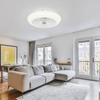 Etc-shop - Deckenventilator mit Beleuchtung leise Deckenleuchte mit Ventilator Deckenlampe Schlafzimmer, Memoryfunktion kühlend, 18 Watt led 1400lm von ETC-SHOP