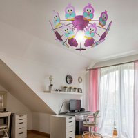 Design Kinder Spiel Zimmer Decken Beleuchtung Strahler Lampe Eulen Tier Motive Leuchte Eglo 95637 von ETC-SHOP