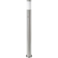 Garten Steh Lampe Edelstahl Bewegungsmelder Terrassen Beleuchtung Außen Stand Leuchte silber im Set inkl. led Leuchtmittel von ETC-SHOP