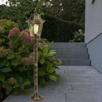 Gartenlaterne für Draußen Strom Außenstehlampe für Garten Terrassenlampen Außen stehend, Alu-Druckguss bronze, 1x E27, DxH 23,5x120 cm von ETC-SHOP