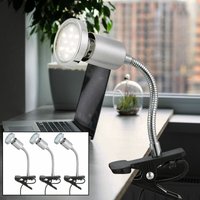 Leselampe Bett Klemme Klemmlampe led mit Stecker Bettlampe Klemmleuchte warmes Licht, Flexo-Arm, 1x led 3W 250Lm warmweiß, LxBxH 13x5,5x22 cm, 3er Set Leselampe Bett Klemme Klemmlampe led mit Stecker Bettlampe Klemmleuchte warmes Licht, Flexo-Arm, 1x led 3W 250Lm warmweiß, LxBxH 13x5,5x22 cm, 3er Set von ETC-SHOP