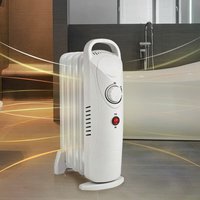 Etc-shop - Mobiler Ölradiator Heizung Elektroheizung, Thermostat 1 Hitzestufe, geräuscharm, tragbar mit Handgriff, 500 Watt, BxHxT 23x38,5x13,5 cm von ETC-SHOP
