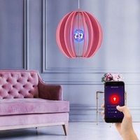 Smart Home Decken Hänge Lampe pink Alexa Google App Kinder Leuchte im Set inkl. rgb led Leuchtmittel von ETC-SHOP