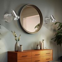 Etc-shop - Spotleuchte Wandlampe Wandleuchte Spotlampe Wandstrahler, Spot beweglich, Nickel matt, led 5W 400Lm warmweiß, HxBxL 8x10x12cm, 2er Set von ETC-SHOP