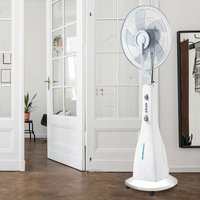 Etc-shop - Stand Steh Ventilator weißTimer Luftbefeuchter oszilierend Kühler beweglich 4 Rollen von ETC-SHOP