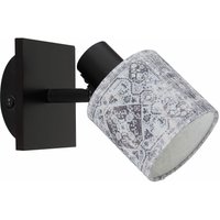 Wandleuchte Lampe Flurleuchte Metall Textil Spot verstellbar 1 Flammig Spotlampe von ETC-SHOP