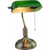 Led Bankerlampe Schreib-Tisch Leuchte Lampe Beleuchtung Büro Arbeitszimmer Vintage Retro Zugschalter von ETC-SHOP