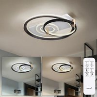 Led Deckenleuchte Wohnzimmerleuchte Schlafzimmerlampe Dimmbar Fernbedienung Nachtlicht Memory, 2240 lm warmweiß-kaltweiß 2700K - 6000K 46 w l 52 cm von ETC-SHOP