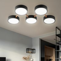 Etc-shop - led Deckenleuchte dimmbar rund Deckenlampe led dimmbar Lampe Schlafzimmer Modern, Holzoptik schwarz, 25W 3400Lm warmweiß, l 74 cm Etc-shop - led Deckenleuchte dimmbar rund Deckenlampe led dimmbar Lampe Schlafzimmer Modern, Holzoptik schwarz, 25W 3400Lm warmweiß, l 74 cm von ETC-SHOP