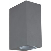Up and Down Leuchte Aussen GU10 Aussenleuchte Haustür Fassadenleuchte anthrazit Wandleuchte Außen Terrasse, auf- und abwärts leuchtend, Aluminium von ETC-SHOP