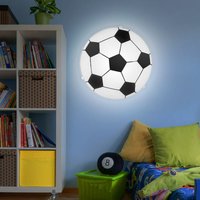 Fußball Decken Lampe Kinder Spiel Zimmer Glas Wand Leuchte satiniert im Set inkl. LED Leuchtmittel von ETC-SHOP
