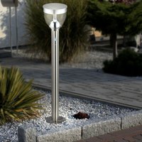 Gartenleuchte mit Bewegungsmelder led Wegeleuchte Edelstahl Außenleuchte mit Erspitz Solarlampen für außen, DxH 16x96 cm von ETC-SHOP