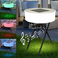 Gartentisch Solar Solartisch Lautsprecher Außen Tisch Solarlampe Farbwechsel, Fernbedienung, Akku, 10x led 10x rgb led, DxH 53x75 cm Gartentisch Solar Solartisch Lautsprecher Außen Tisch Solarlampe Farbwechsel, Fernbedienung, Akku, 10x led 10x rgb led, DxH 53x75 cm von ETC-SHOP