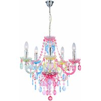 Hängelampe Pendelleuchte Kronleuchter Luster Decken Leuchte bunt im Set inkl. led Leuchtmittel von ETC-SHOP