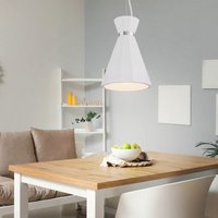 Etc-shop - Hängelampe Pendelleuchte Wohnzimmer Hängeleuchte Pendellampe Gips weiß Kegelleuchte, Metall Chromring, 1x E27 Fassung, DxH 20x177,5 cm Etc-shop - Hängelampe Pendelleuchte Wohnzimmer Hängeleuchte Pendellampe Gips weiß Kegelleuchte, Metall Chromring, 1x E27 Fassung, DxH 20x177,5 cm von ETC-SHOP