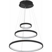 Hängeleuchte Wohnzimmer led Pendelleuchte Ring Hängelampe Esstisch dimmbar höhenverstellbar, schwarz, 1x led 1x 57 Watt 1x 2200 lm, DxH 51x120 cm von ETC-SHOP