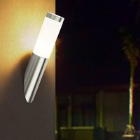 Hochwertige LED Wand Beleuchtung Außen Lampe Strahler E27 Leuchte IP44 Edelstahl von ETC-SHOP