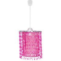 Kinder Decken Hänge Lampe pink Mädchen Kristall Pendel Leuchteim Set inkl. led Leuchtmittel von ETC-SHOP