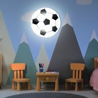 Kinder Decken Lampe Glas Fußball Jungen Spiel Zimmer Leuchte im Set inkl. LED Leuchtmittel von ETC-SHOP