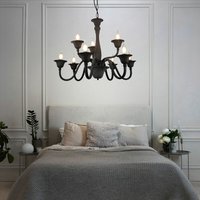 Kronleuchter Esstisch Pendellampe anthrazit Schlafzimmerlampe 9-flammig, Hängeleuchte klassisch Lüster, Metall Acryl matt, 9x E14, DxH 72x150 cm Kronleuchter Esstisch Pendellampe anthrazit Schlafzimmerlampe 9-flammig, Hängeleuchte klassisch Lüster, Metall Acryl matt, 9x E14, DxH 72x150 cm von ETC-SHOP