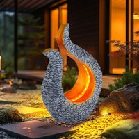 Led Solar Lampe grau gold Stein Optik Skulptur Garten Außen Beleuchtung Balkon Hof Deko Design Leuchte von ETC-SHOP