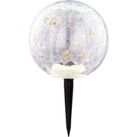 Led Solar Steck Leuchte Kugel Strahler crackle Erdspieß Glas Lampe Außen Beleuchtung von ETC-SHOP