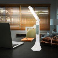 Led Tisch Lampe Arbeits Zimmer Touch Dimmer Uhr Leuchte Temperatur Anzeige von ETC-SHOP