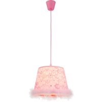 Pendel Lampe Spiel Kinder Zimmer Decken Textil Schirm Mädchen Hänge Leuchte pink von ETC-SHOP