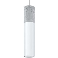 Etc-shop - Pendelleuchte Deckenleuchte Hängeleuchte Grau Stahl Beton Weiß Wohnzimmer Küche von ETC-SHOP