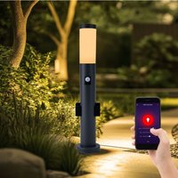 Smart Außenleuchte Stehlampe mit Bewegungsmelder Gartenleuchte dimmbar, Sprach-, App Steuerung, rgb led 9W 806lm warmweiß, h 60 cm Smart Außenleuchte Stehlampe mit Bewegungsmelder Gartenleuchte dimmbar, Sprach-, App Steuerung, rgb led 9W 806lm warmweiß, h 60 cm von ETC-SHOP