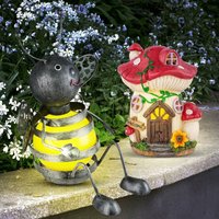 Solar Figuren für Außen Deko Feenhaus Gartendeko Fliegenpilz Lampe Biene Figur Garten, Metall Kunststoff, led, 2er Set Solar Figuren für Außen Deko Feenhaus Gartendeko Fliegenpilz Lampe Biene Figur Garten, Metall Kunststoff, led, 2er Set von ETC-SHOP