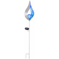 Solarlampen für Außen Gartendeko Solarleuchte Solar Lampe Outdoor, blauer Lichteffekt Tropfen Form mit Glaskugel, 1x led, Garten von ETC-SHOP