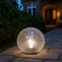 Solarleuchte Außenlampe Kugelleuchte, led Gartenlampe, integrierte Lichterkette, Terrassenleuchte, 10-flammig, Crackle Glas, 10x led, DxH 15x15 cm Solarleuchte Außenlampe Kugelleuchte, led Gartenlampe, integrierte Lichterkette, Terrassenleuchte, 10-flammig, Crackle Glas, 10x led, DxH 15x15 cm von ETC-SHOP