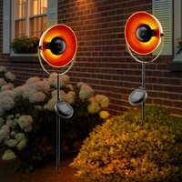 Solarleuchte Erdspieß Steckleuchte schwarz orange Gartenleuchte Solar Erdspieß, Stahl, led Leuchtmittel, h 61 cm, 2er Set Solarleuchte Erdspieß Steckleuchte schwarz orange Gartenleuchte Solar Erdspieß, Stahl, led Leuchtmittel, h 61 cm, 2er Set von ETC-SHOP