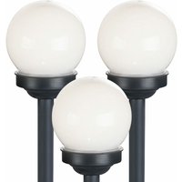 Solarleuchte Kugel Garten Kugelleuchte Solar 10 cm led Gartendeko Solarkugel für Außen klein, Leuchtdauer ca. 6-8 Stunden, h 38 cm, 3er Set von ETC-SHOP