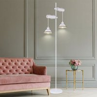 Stehlampe Standleuchte Wohnzimmerlampe Schlafzimmerleuchte Stehleuchte, Metall weiß Holz Keramik, 2 Flammig E27, h 168 cm Stehlampe Standleuchte Wohnzimmerlampe Schlafzimmerleuchte Stehleuchte, Metall weiß Holz Keramik, 2 Flammig E27, h 168 cm von ETC-SHOP